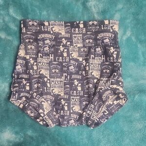 Johnny Cash Graphic High-Waisted Shorts